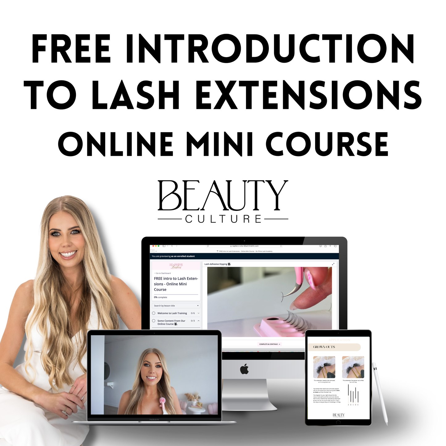 FREE Introduction To Lash Extensions - Online Mini Course - So-Phine Lashes